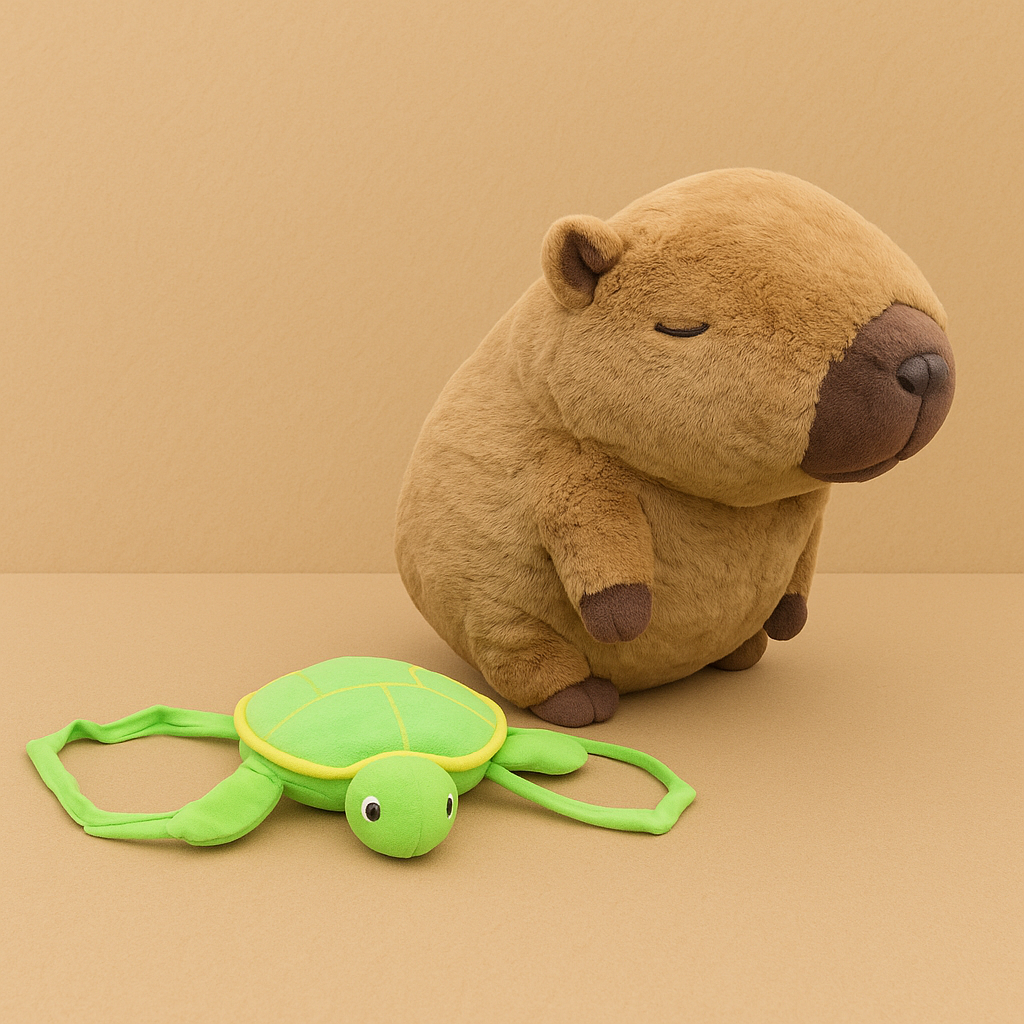 capebara with turtle