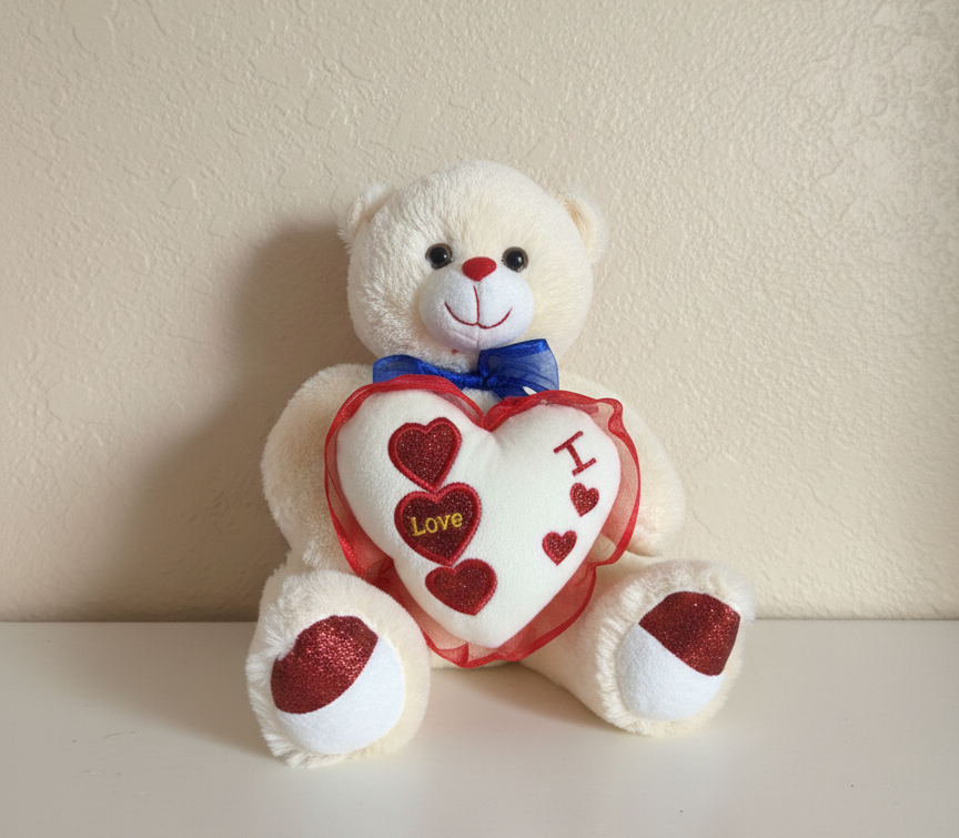 red sparkle teddy